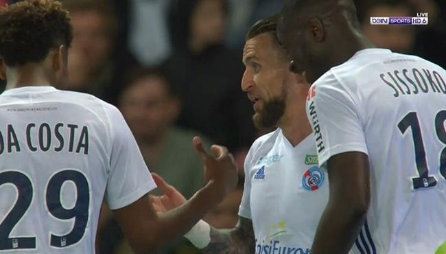 هدف صاروخي رائع في مباراة باريس سان جيرمان وستراسبورج