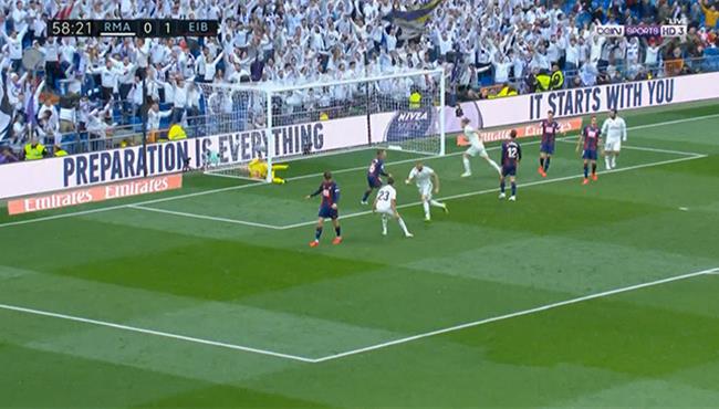 هدف تعادل ريال مدريد مع ايبار 1 1 كريم بنزيما