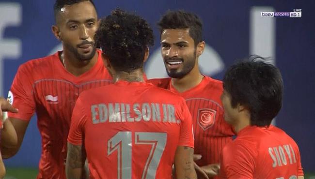 هدف الدحيل الاول في مرمي العين تعليق حفيظ دراجي