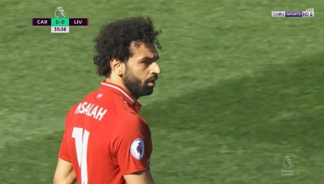 محمد صلاح يهدر فرصة هدف امام كارديف سيتي بتعليق رؤوف خليف