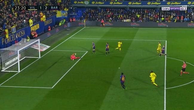 هدف فياريال الاول في مرمي برشلونة تعليق رؤوف خليف