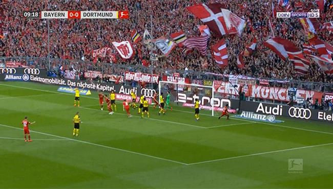 هدف بايرن ميونخ الاول في مرمي بوروسيا دورتموند هوملز
