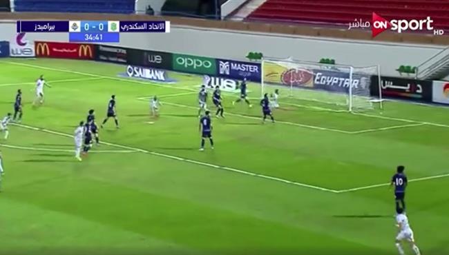 هدف الاتحاد الاول في مرمي بيراميدز بالدوري المصري