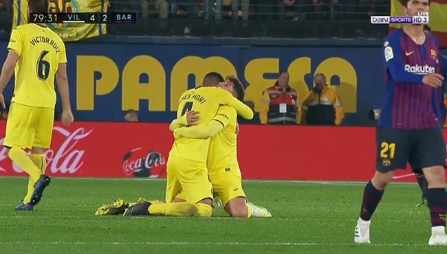 هدف فياريال الرابع في مرمي برشلونة تعليق رؤوف خليف