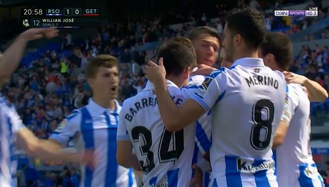 اهداف مباراة ريال سوسيداد وخيتافي 2 1 الدوري الاسباني