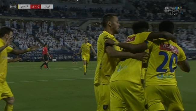 هدف التعاون الثاني في مرمي الهلال بالدوري السعودي