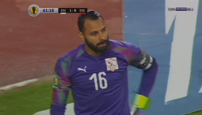 تصدي جنش الرائع في مباراة الزمالك والنجم الساحلي