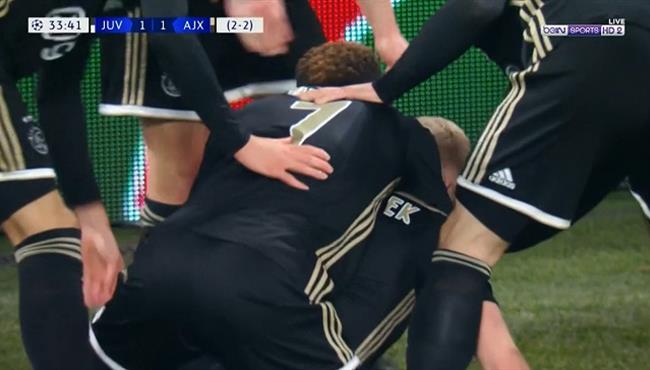 هدف تعادل اياكس مع يوفنتوس 1 1 تعليق رؤوف خليف