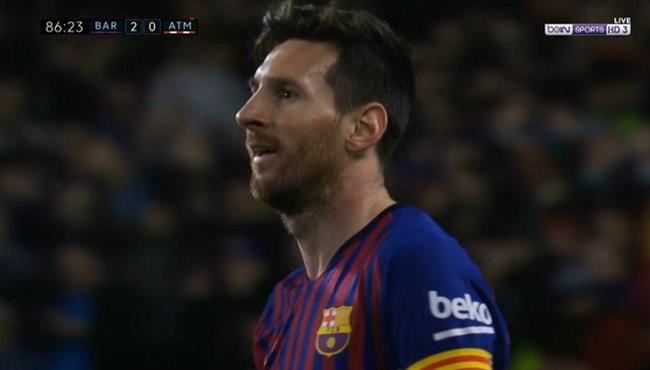 هدف ميسي في مرمي اتلتيكو مدريد بتعليق عصام الشوالي