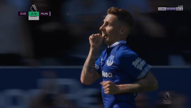 هدف لوكاس دين الصاروخي في مرمي مانشستر يونايتد بالدوري الانجليزي