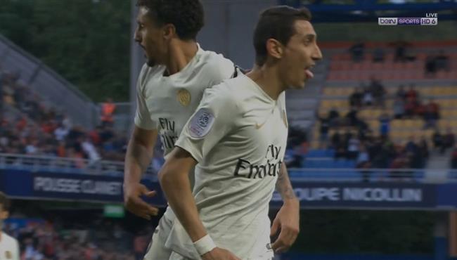 هدف دي ماريا الرائع في مرمي مونبليه بالدوري الفرنسي