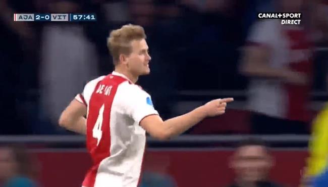 هدف دي ليخت في مباراة اياكس وفيتيسه بالدوري الهولندي