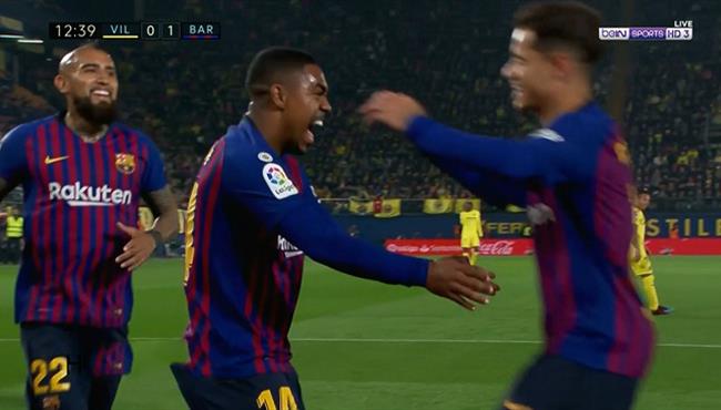 هدف برشلونة الاول في مرمي فياريال تعليق رؤوف خليف