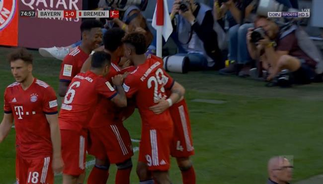 هدف فوز بايرن ميونخ علي فيردر بريمن 1 0 الدوري الالماني