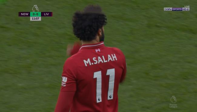 محمد صلاح يهدر فرصة هدف امام نيوكاسل بالدوري الانجليزي
