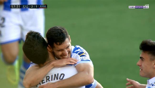 هدف ريال سوسيداد الثاني في مرمي ريال مدريد بالدوري الاسباني