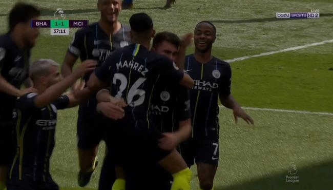 اهداف مباراة مانشستر سيتي وبرايتون 4 1 تعليق حفيظ دراجي