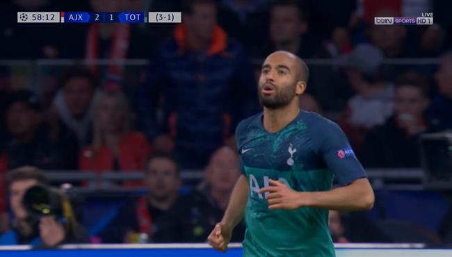 هدف تعادل توتنهام مع اياكس 2 2 لوكاس مورا