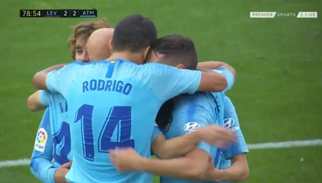 اهداف مباراة اتلتيكو مدريد وليفانتي 2 2 الدوري الاسباني