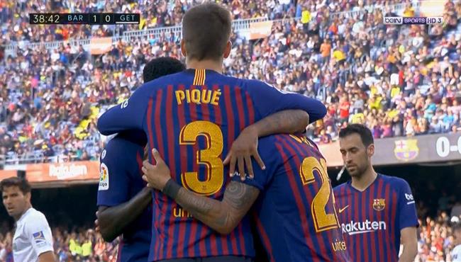 اهداف مباراة برشلونة وخيتافي 2 0 الدوري الاسباني