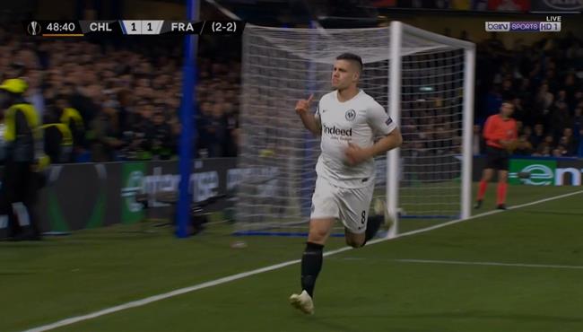 هدف تعادل فرانكفورت مع تشيلسي 1 1 جوفيتش