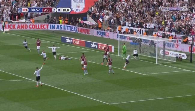 هدف ديربي كاونتي الاول في مرمي استون فيلا بنهائي البلاي أوف