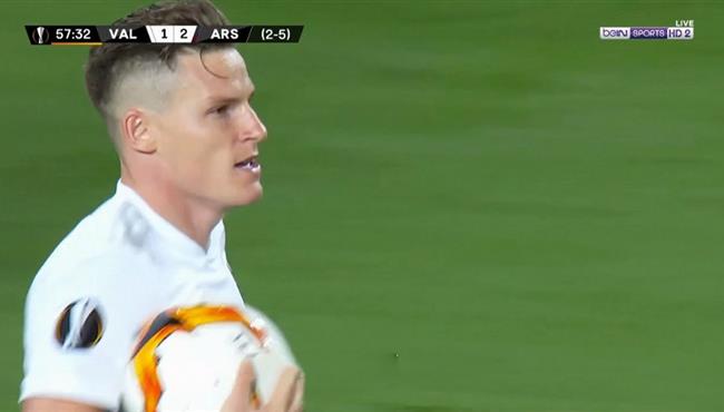 هدف تعادل فالنسيا مع ارسنال 2 2 الدوري الاوروبي