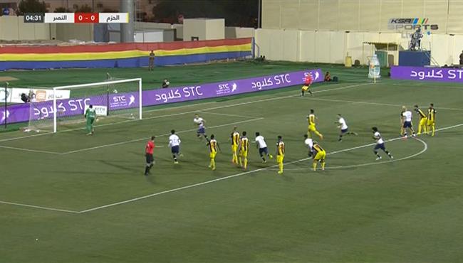 هدف النصر السعودي الاول في مرمي الحزم 1 0 الدوري السعودي