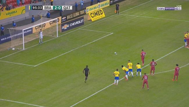 بوعلام يهدر ركلة جزاء لقطر امام البرازيل