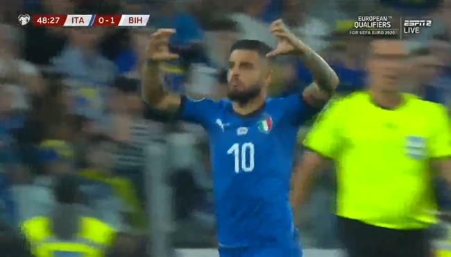 هدف انسيني العالمي في مباراة ايطاليا والبوسنة والهرسك