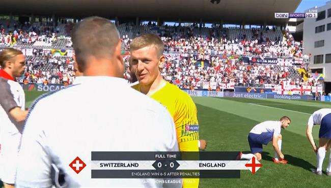 ركلات ترجيح مباراة انجلترا وسويسرا بدوري الامم الاوروبية