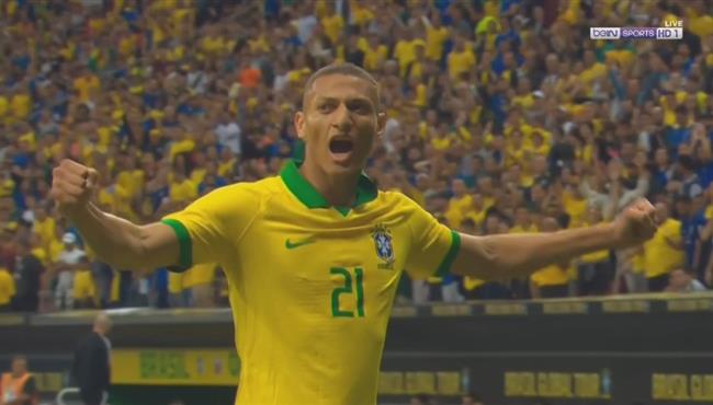 هدف البرازيل الاول في مرمي قطر ريتشارلسون