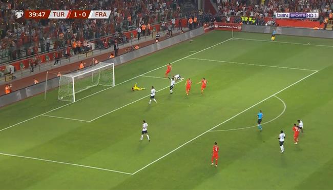 هدف تركيا الثاني في مرمي فرنسا 2 0 تعليق حفيظ دراجي