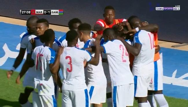 هدف فوز جامبيا علي المغرب 1 0 مباراة ودية