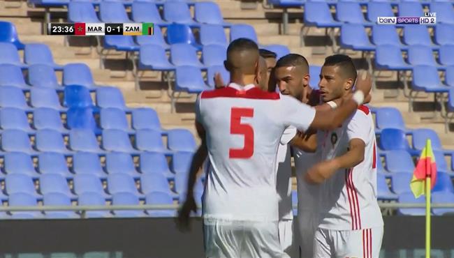 اهداف مباراة المغرب وزامبيا 2 3 مباراة ودية