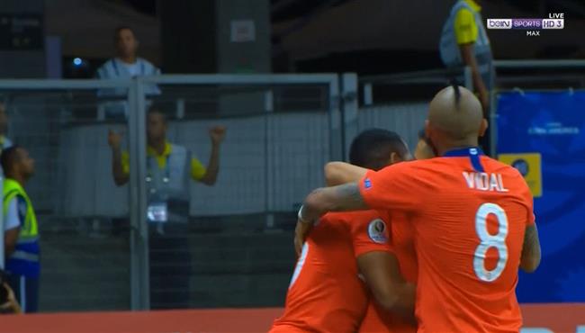 اهداف مباراة تشيلي والاكوادور 2 1 كوبا امريكا