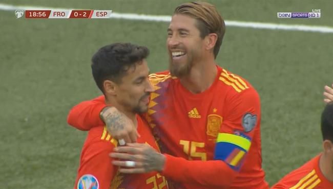 هدف اسبانيا الثاني في مرمي جزر فارو بتصفيات اليورو