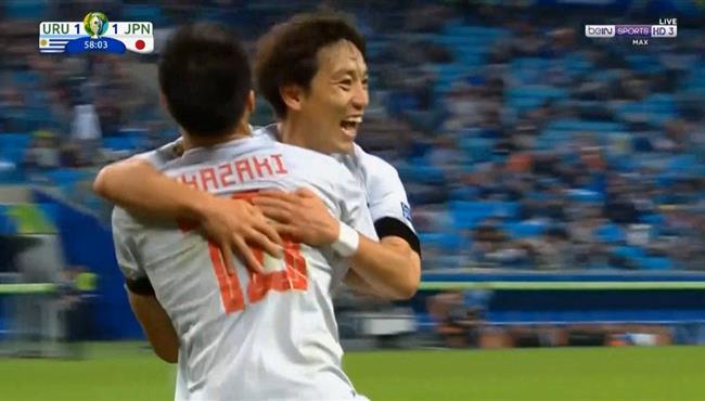 هدف اليابان الثاني في مرمي اوروجواي بكوبا امريكا