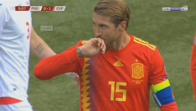 هدف اسبانيا الاول في مرمي جزر فارو سيرجيو راموس