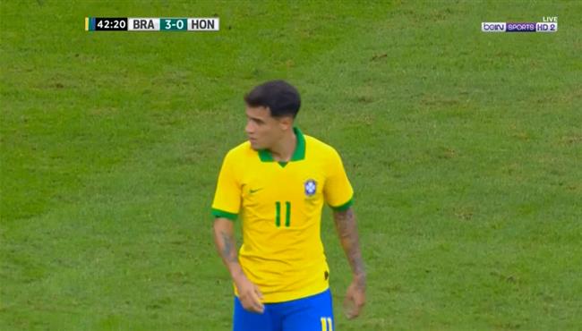 القائم يحرم كوتينيو من تسجيل هدف صاروخي في مرمي هندوراس