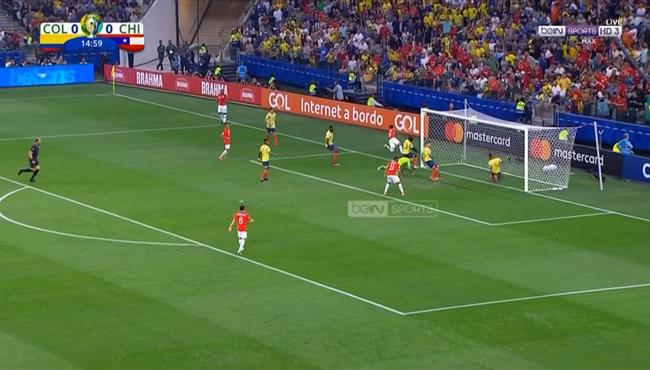 هدف تشيلي الملغي في مرمي كولومبيا كوبا امريكا