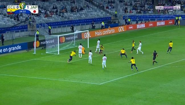 هدف تعادل الاكوادور مع اليايان 1 1 كوبا امريكا