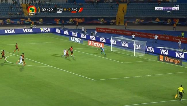 نعيم السليتي يهدر فرصة هدف محقق لتونس امام انجولا