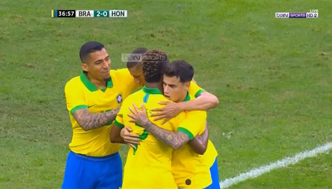 هدف كوتينيو في مرمي هندوراس بتعليق حفيظ دراجي