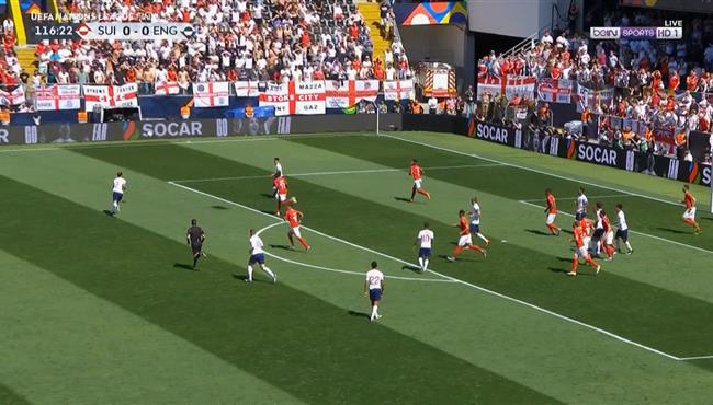 العاضرة تحرم لاعب سويسرا من تسجيل هدف رائع في مرمي انجلترا