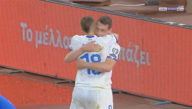 هدف ايطاليا الاول في مرمي اليونان بتصفيات امم اوروبا