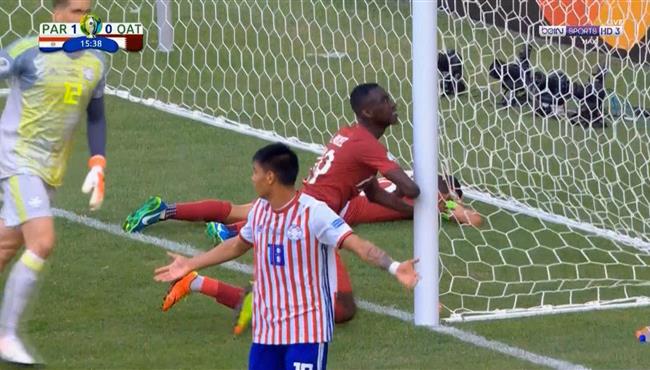 المعز علي يهدر فرصة هدف محقق امام مرمي باراجواي