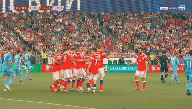 اهداف مباراة روسيا وسان مارينو 9 0 تصفيات امم اوروبا