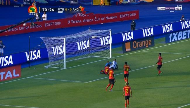 لاعب انجولا ينقذ مرماه من هدف محقق لموريتانيا في كاس امم افريقيا