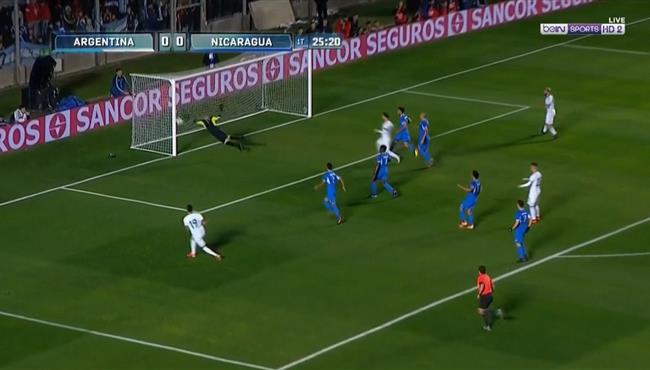 القائم يحرم الارجنتين من تسجيل الهدف الاول في مرمي نيكاراجوا